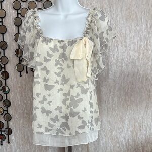 A'Reve Fairy Butterfly Print Blouse